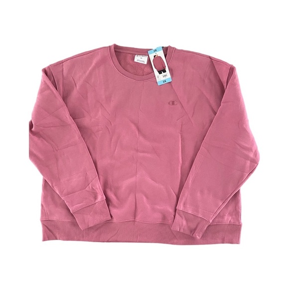 Champion Pink Long Sleeve Logo Fleece Sweatshirt NWT Size 3X - Picture 4 of 7